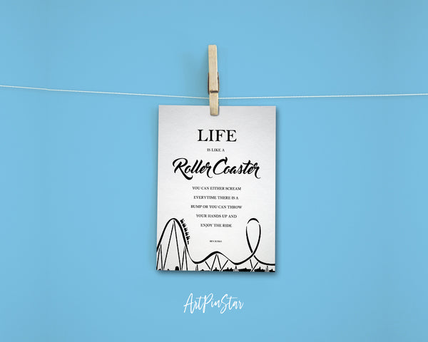 Life is like a roller coaster Wisdom Quote Customized Greeting Cards