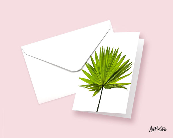Green Palm Leaf Watercolor Botanical Garden Customized Greeting Card