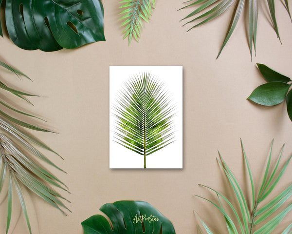 The Coconut Palm Leaves Watercolor Botanical Garden Customized Greeting Card