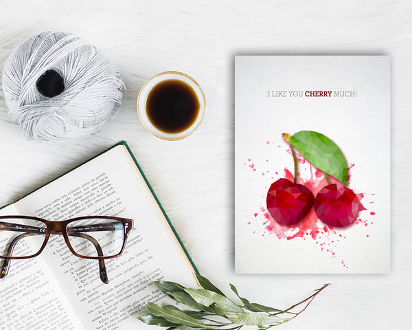 I like you cherry much Food Customized Gift Cards
