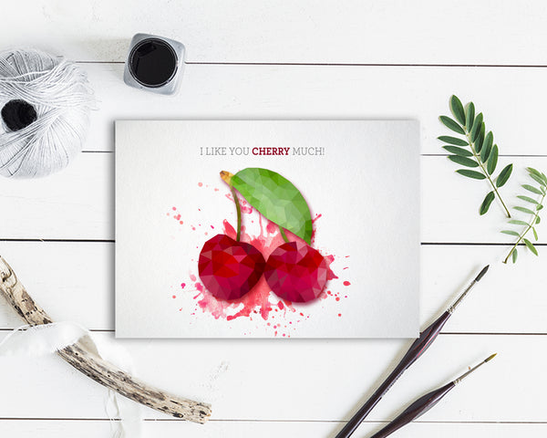 I like you cherry much Food Customized Gift Cards