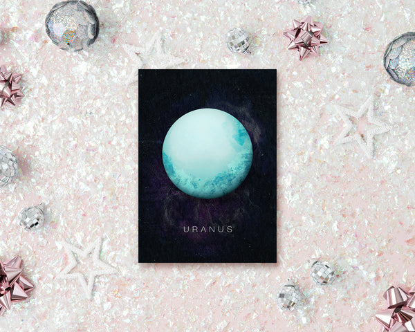 Uranus Planet Universe Space Solar System Customizable Greeting Card