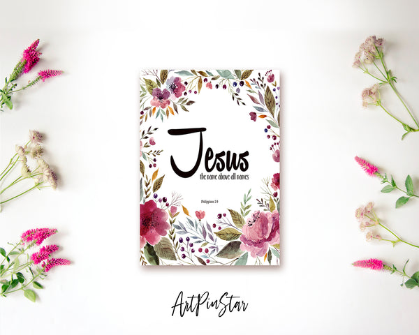 Jesus the name above all names Philippians 2:9 Bible Verse Customized Greeting Card