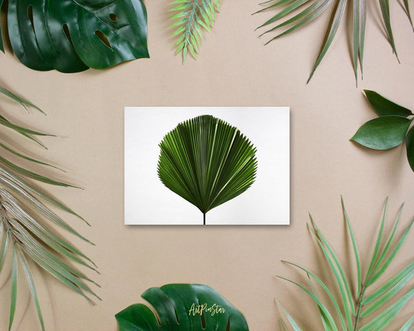 Licuala Grandis or Ruffled Fan Palm Leaf Botanical Garden Customized Greeting Card