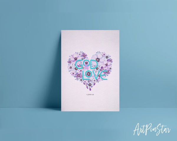 God is love 1 John 4:8 Bible Verse Customized Greeting Card