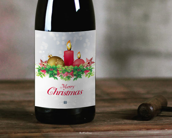 Merry Christmas Holiday Customizable Label