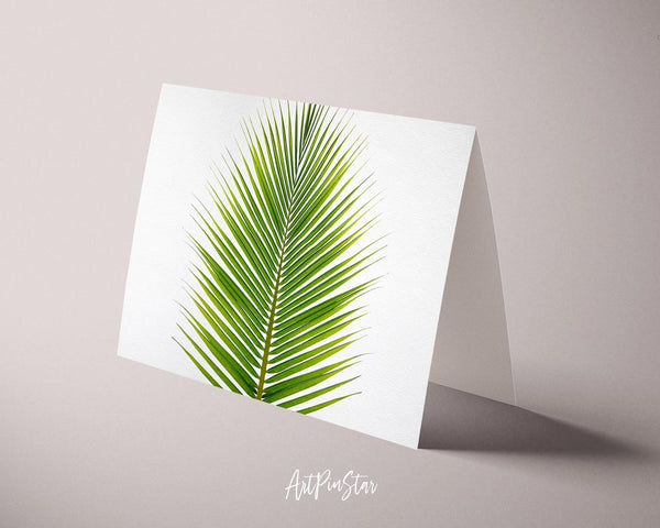 The Coconut Palm Leaves Botanical Garden Customized Greeting Card