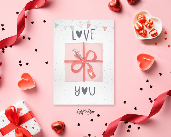 Valentine Romantic Gift, Hearts, Love Customized Greeting Card