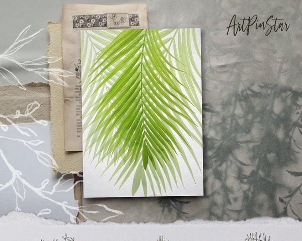 Green Palm Tree Leaf Botanical Garden Customized Greeting Card