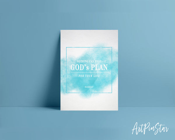 Nothing can stop God's plan for your life Isaiah 14:27 Bible Verse Customized Greeting Card