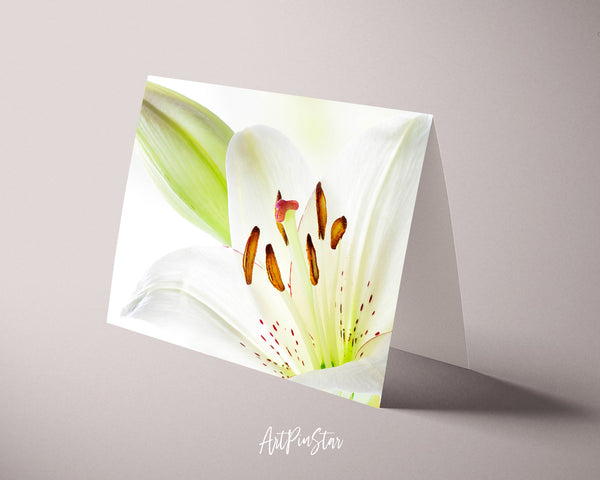 Lily Flower Photo Art Customized Gift Cards
