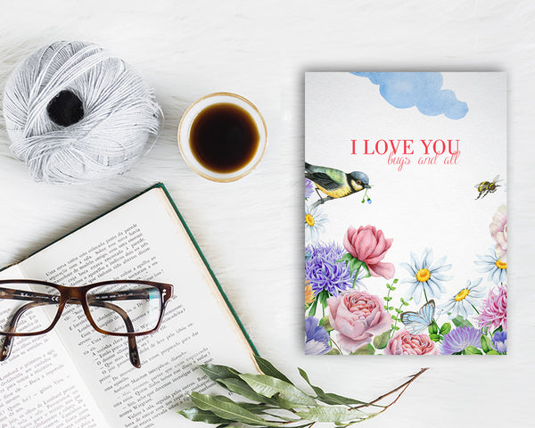 I Love You Bugs and All Friendship Customized Greeting Card