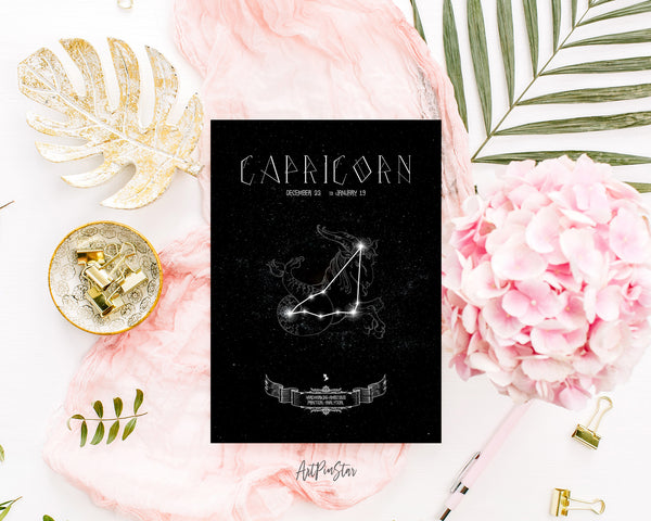 Astrology Capricorn Prediction Yearly Art Horoscope Customized Gift Cards