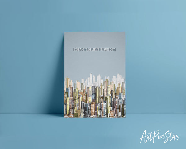Dream it Believe it Build it New Year Customized Greeting Card