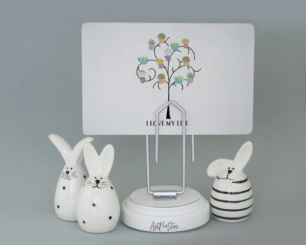 I love my life Flower Quote Customized Gift Cards