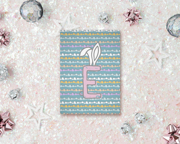 Alphabet Forest Letter E Animal Monogram Note Cards