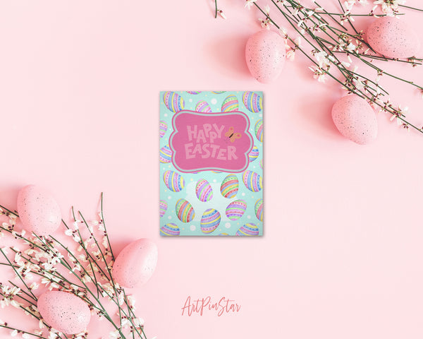 Happy Easter Eggs Customized Greeting Card