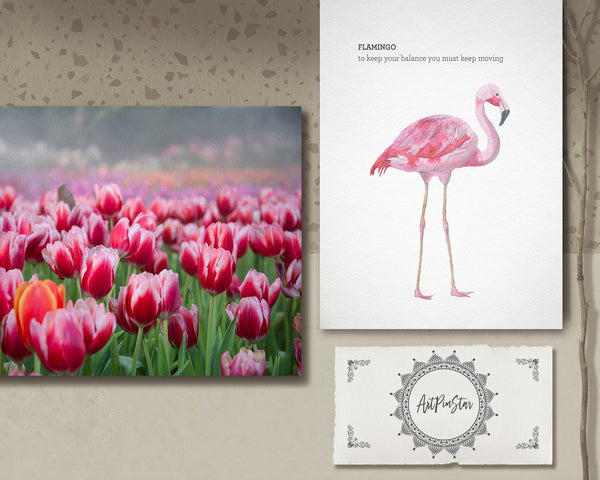 Tulips Flower Photo Art Customized Gift Cards