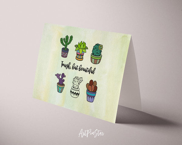 Tough, but beautiful Botanical Garden Customized Greeting Card