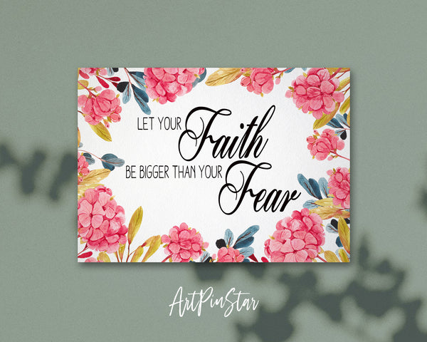 Let your Faith be bigger than your fear Bible Verse Customized Greeting Card