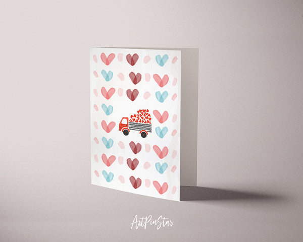 Valentine's Day Heart Customized Greeting Card