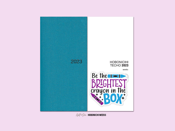 Be Brightest Crayon in the box Vinyl Die Cut Sticker, 2.75" x 2.45"