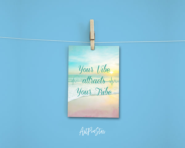 Your vibe attracts your tribe Life Quote Customized Greeting Cards