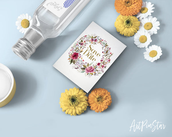Save the Date Happiness Quote Customized Greeting Cards