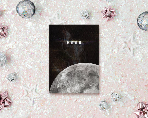 Moon Moon Lunar Phases Customizable Greeting Card