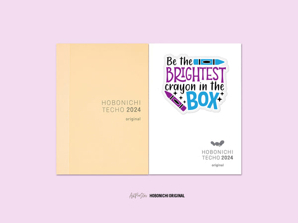Be Brightest Crayon in the box Vinyl Die Cut Sticker, 2.75" x 2.45"