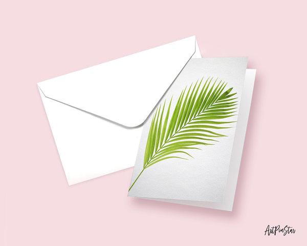 Green Palm Leaf Botanical Garden Customized Greeting Card