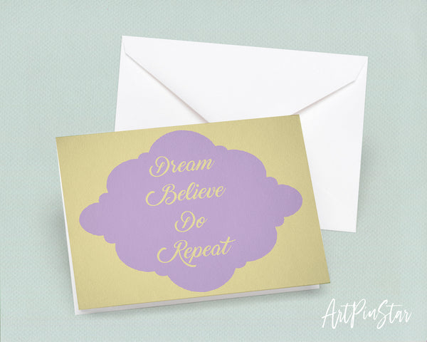 Dream believe do repeat Bible Verse Customized Greeting Card