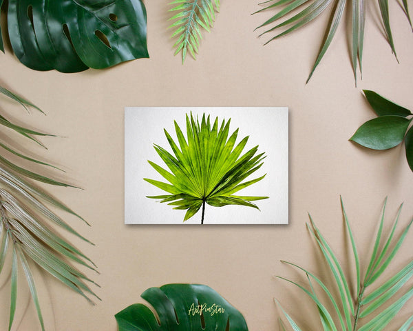 Green Palm Leaf Watercolor Botanical Garden Customized Greeting Card