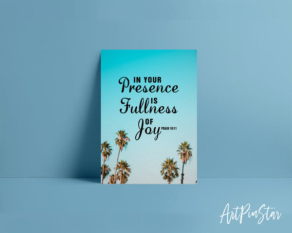In your presence is fullness of joy Psalm 16:11 Bible Verse Customized Greeting Card