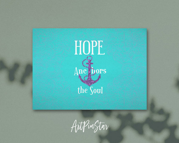 Hope anchors the soul Hebrews 6:19 Bible Verse Customized Greeting Card