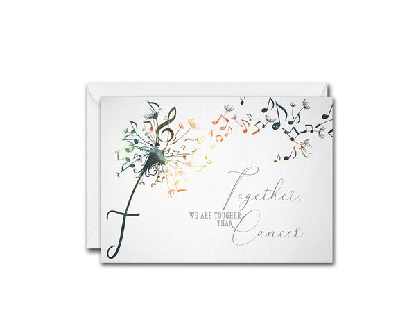 Inspiring Music Quote Letter T Symbol Together, we are tougher than cancer