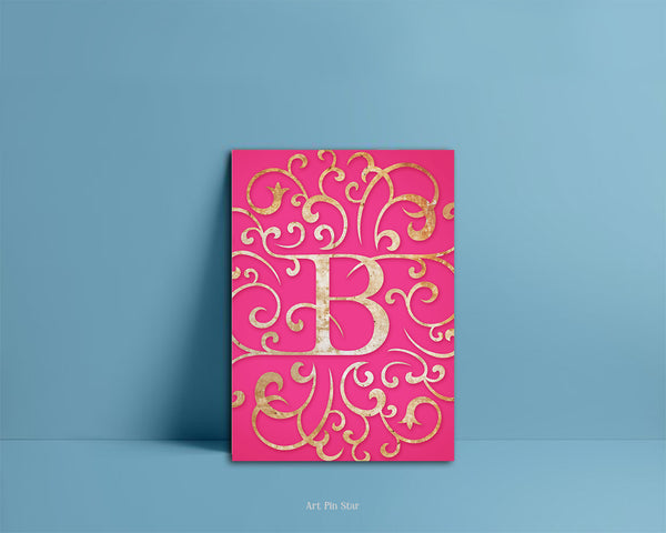 Alphabet Mandela Letter B Modern Monogram Note Cards