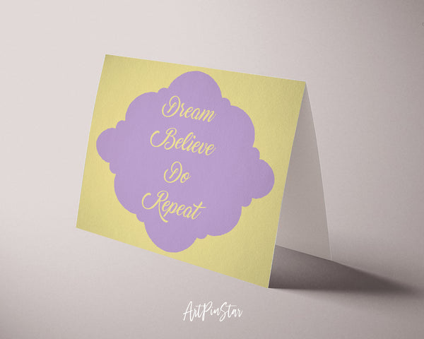 Dream believe do repeat Bible Verse Customized Greeting Card