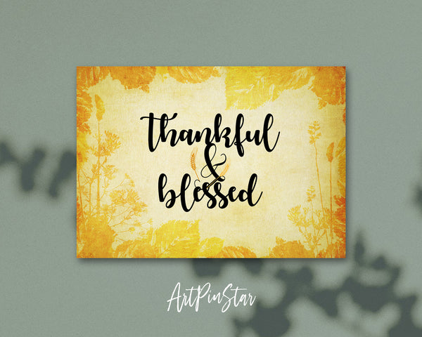 Thankful & Blessed Bible Verse Customized Greeting Card