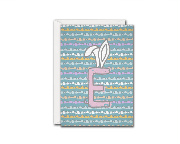 Alphabet Forest Letter E Animal Monogram Note Cards