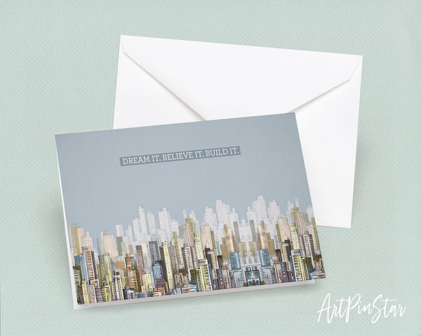 Dream it Believe it Build it New Year Customized Greeting Card