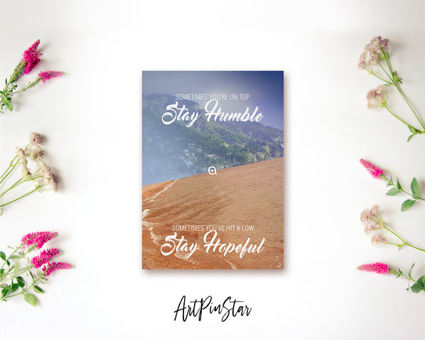Sometimes you're on top stay humble Sometimes Bible Verse Customized Greeting Card