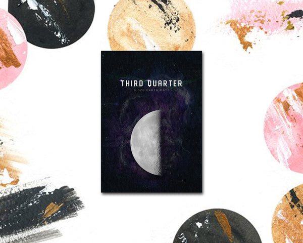 Third Quarter Moon Lunar Phases Customizable Greeting Card