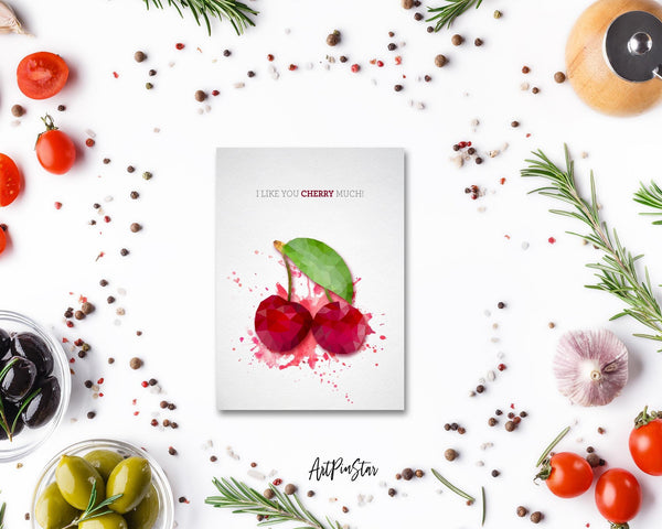 I like you cherry much Food Customized Gift Cards