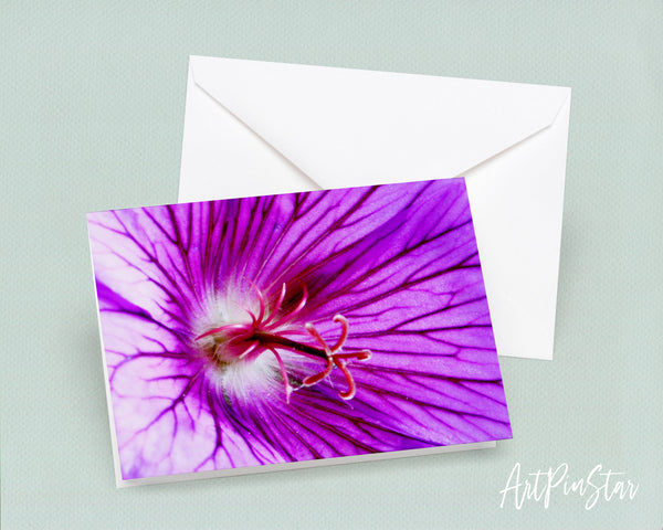 Cranesbill Geranium Flower Photo Art Customized Gift Cards