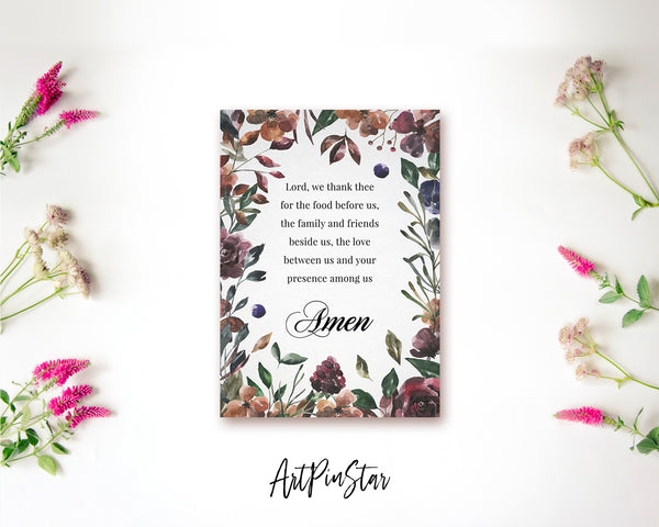 Lord we thank thee for the food before us Amen Bible Verse Customized Greeting Card