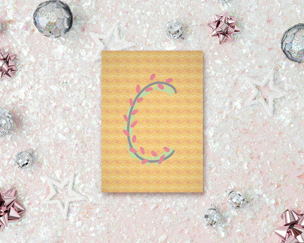 Alphabet Forest Letter C Animal Monogram Note Cards