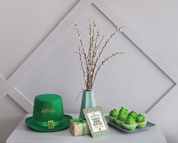 Lucky is believing you're lucky St. Patricks Day Personalized Gifts Card - ArtPinStar.com