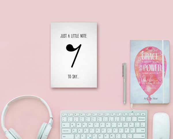 Just a little note to say Eighth Rest Eighth Rest Music Gift Ideas Customizable Greeting Card