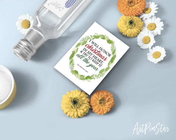 I will honor christmas in my heart & try to keep it Charles Dickens Customized Greeting Card